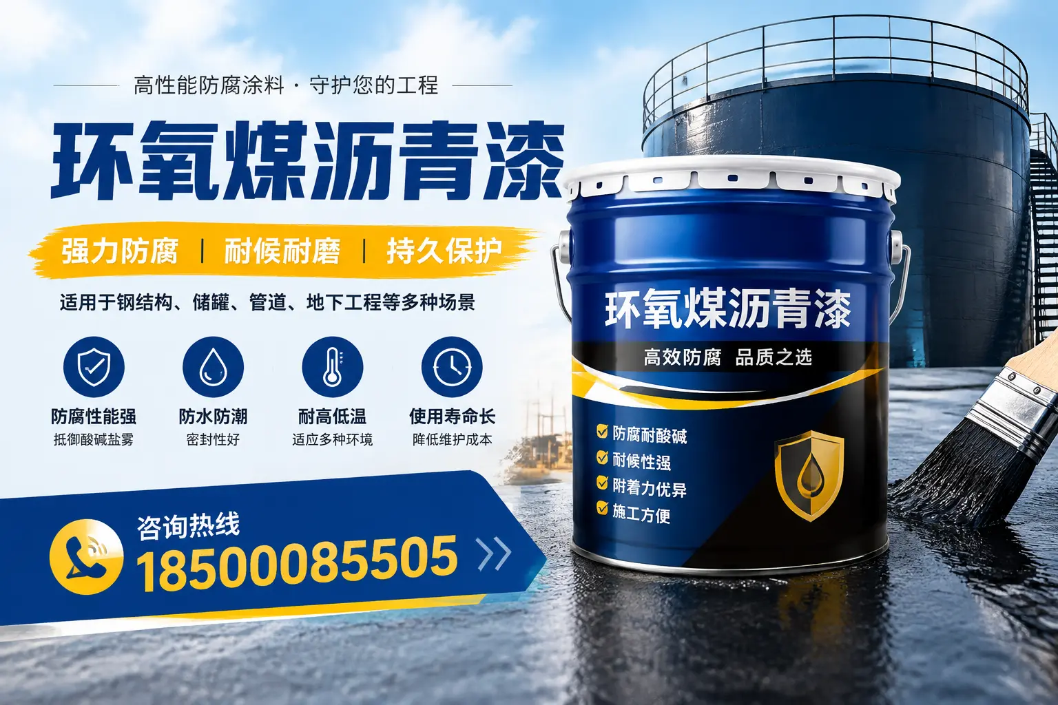 环氧煤沥青漆在工业中的应用，桂林企业的选择
